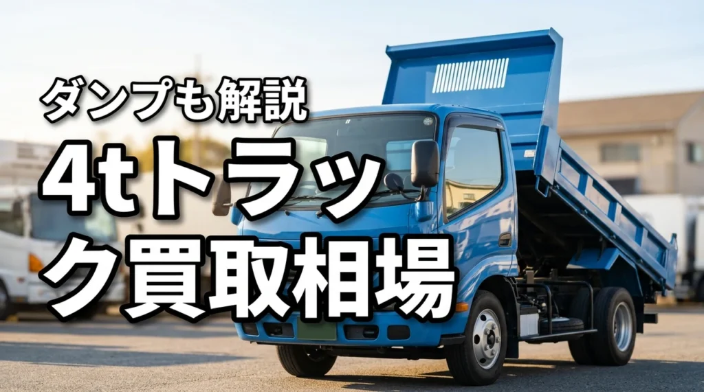 4tトラック・ダンプ買取相場はいくら？年式・車種別の目安と高く売る方法