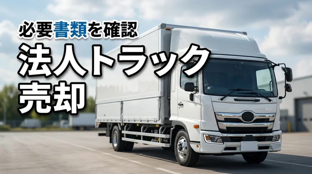 法人名義のトラック売却に必要な書類は？手続きの流れと注意点