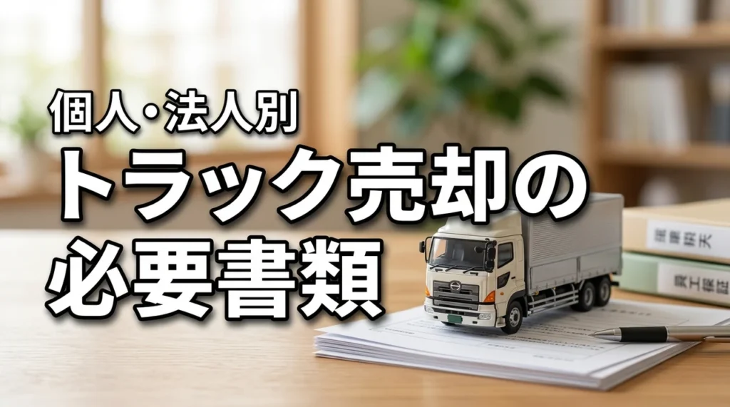 トラック売却に必要な書類は？個人・法人別の準備と手続きを解説