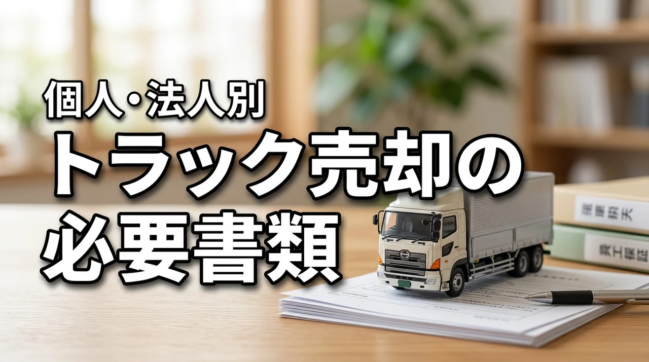 トラック売却に必要な書類は？個人・法人別の準備と手続きを解説