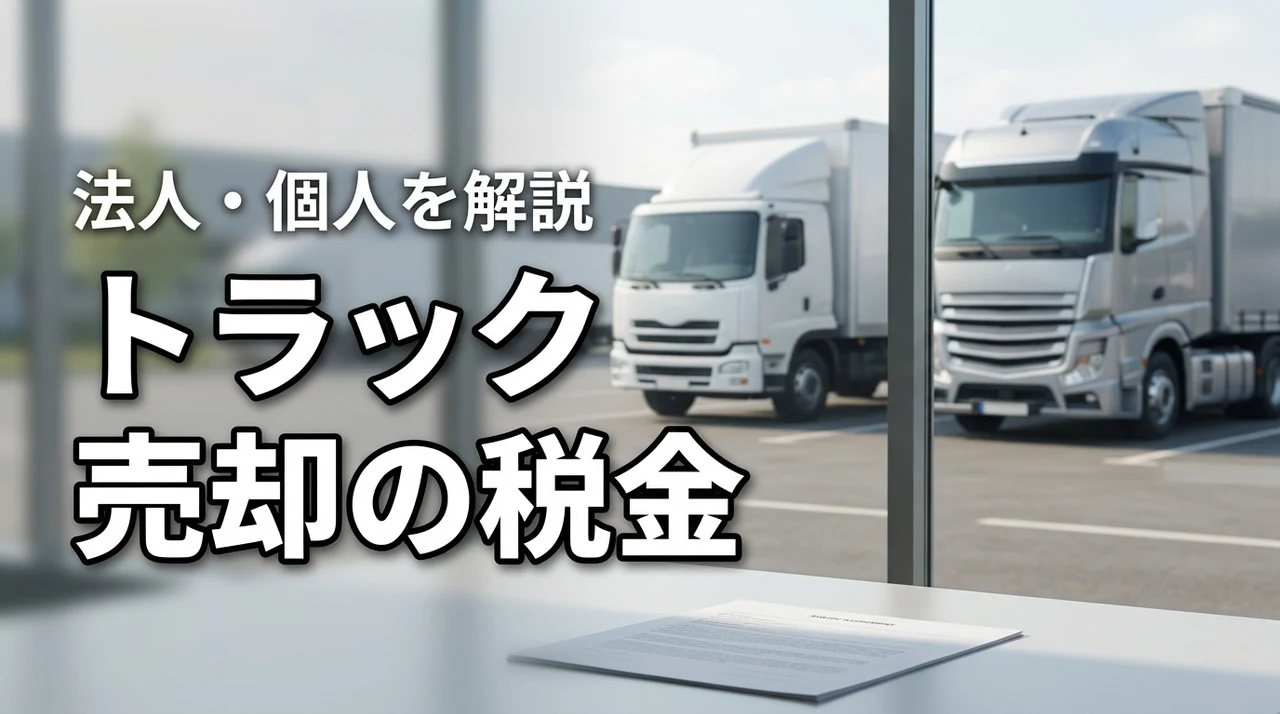 トラック売却で税金はかかる?法人・個人事業主の税務上の注意点を解説