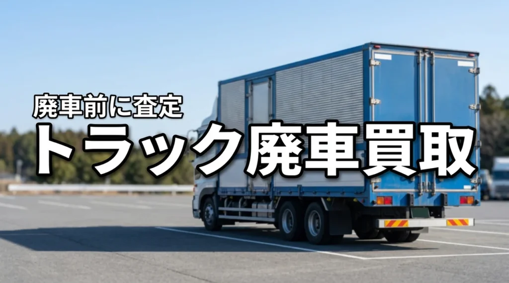 トラックを廃車にする前に買取査定｜廃車との違いと売却時の注意点