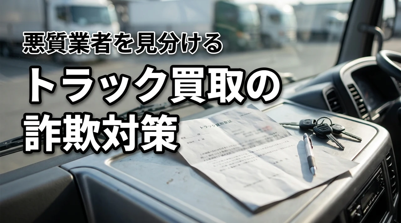 トラック買取で詐欺を避けるには?悪質業者の見分け方と契約時の注意点
