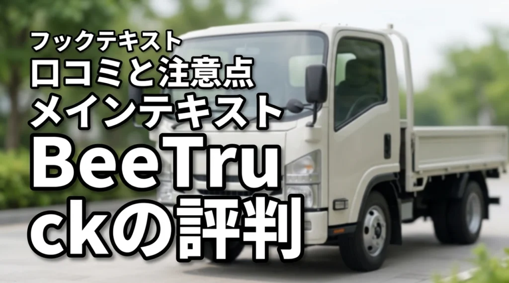 BeeTruckの口コミ・評判は？トラック買取の特徴と注意点を解説