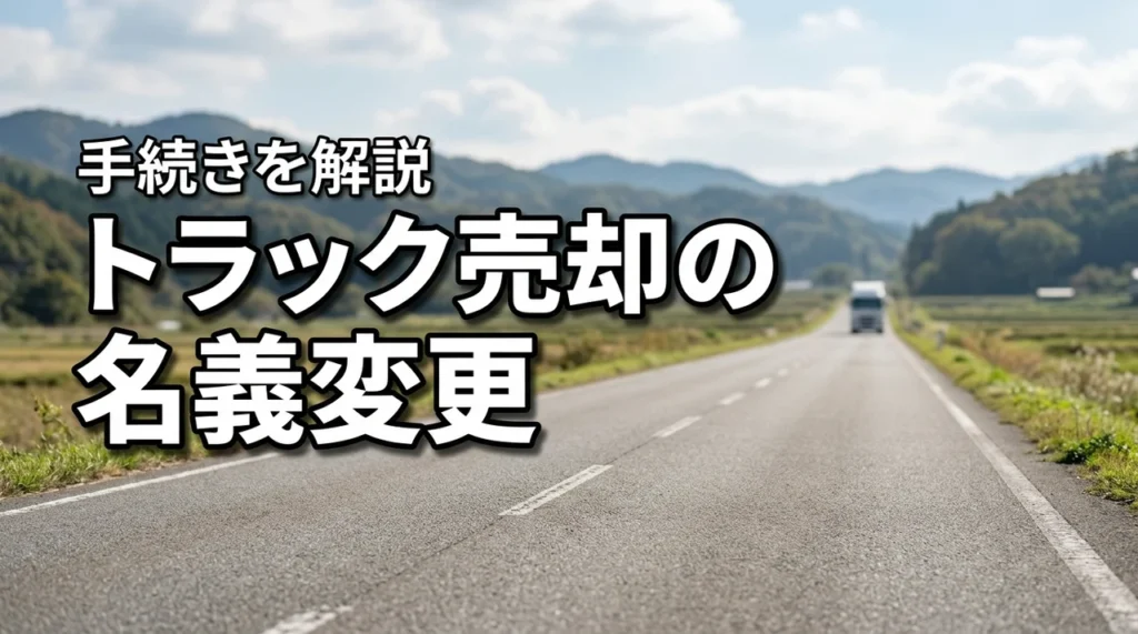 トラック売却後の名義変更は誰がする？手続き・必要書類と確認方法を解説