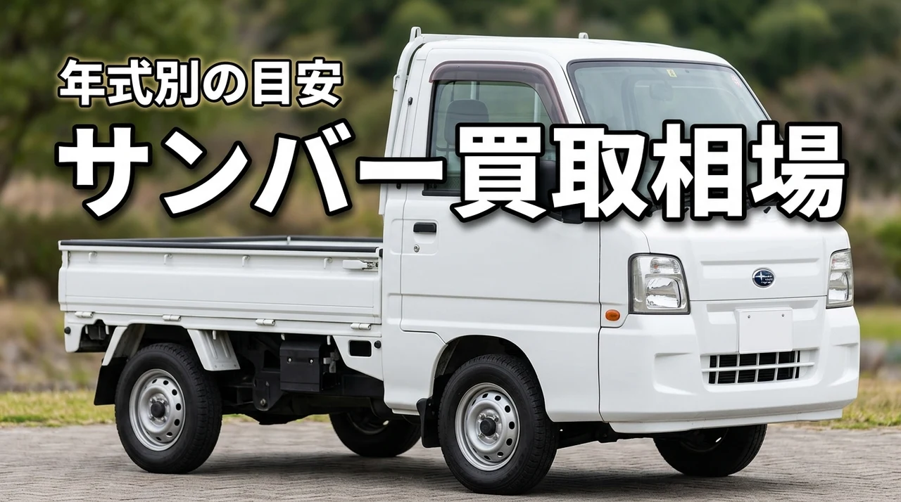 サンバートラック買取相場はいくら？年式・走行距離別の目安と高く売る方法