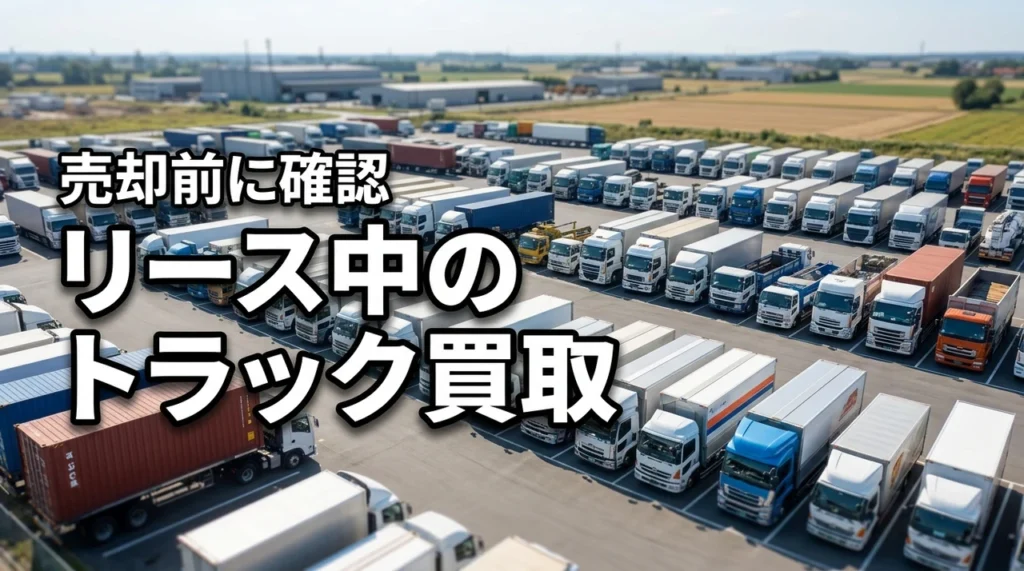 リース中のトラックは買取に出せる？売却前に確認する契約・手続き