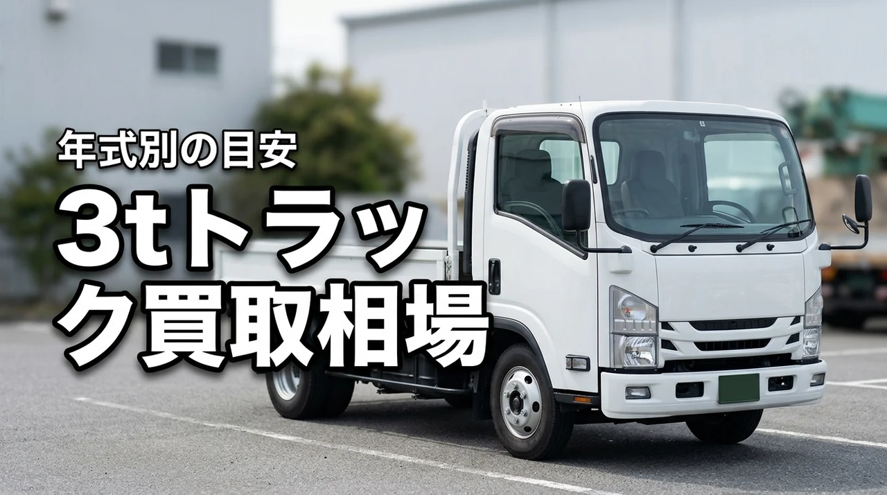 3tトラック買取相場はいくら?年式・車種別の目安と高く売る方法