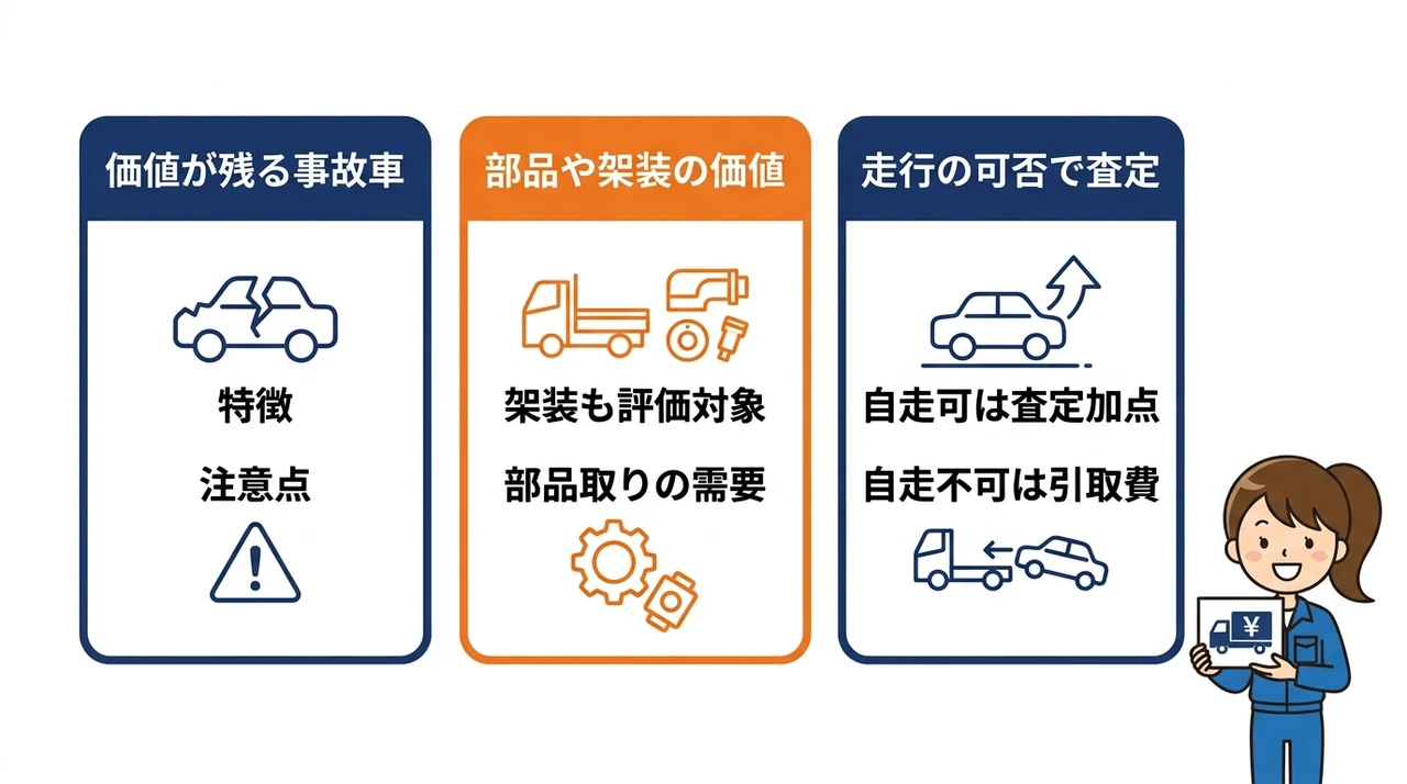 事故車のトラックでも買取される場合がある
