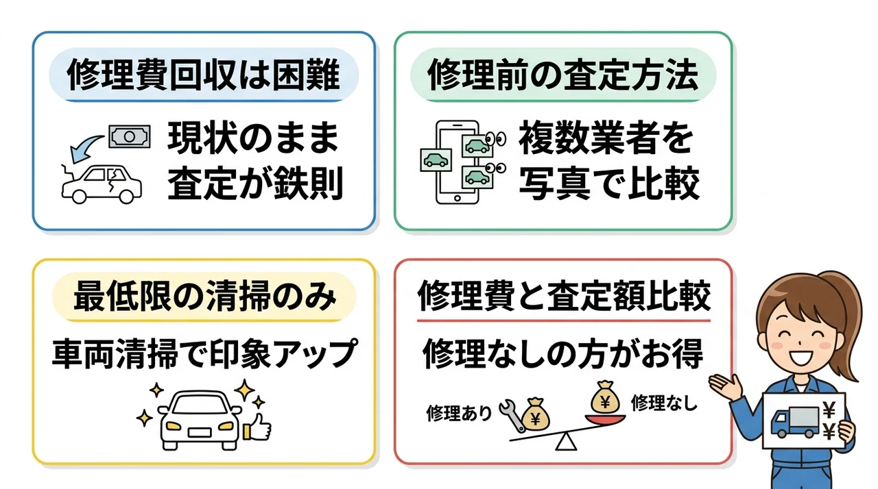 事故車トラックは修理してから売るべき?