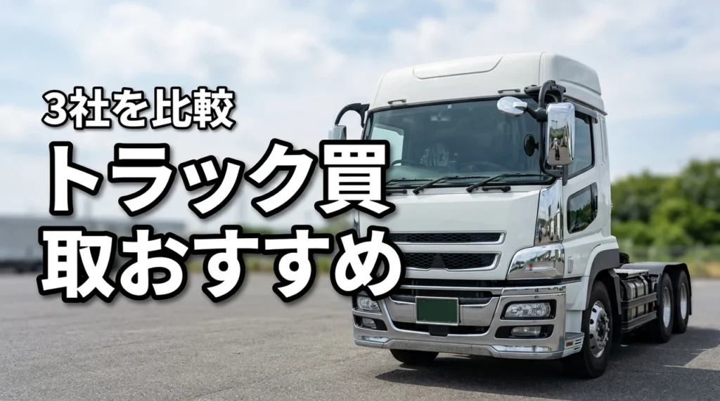 トラック買取おすすめ3社を比較｜査定相場と高く売る方法