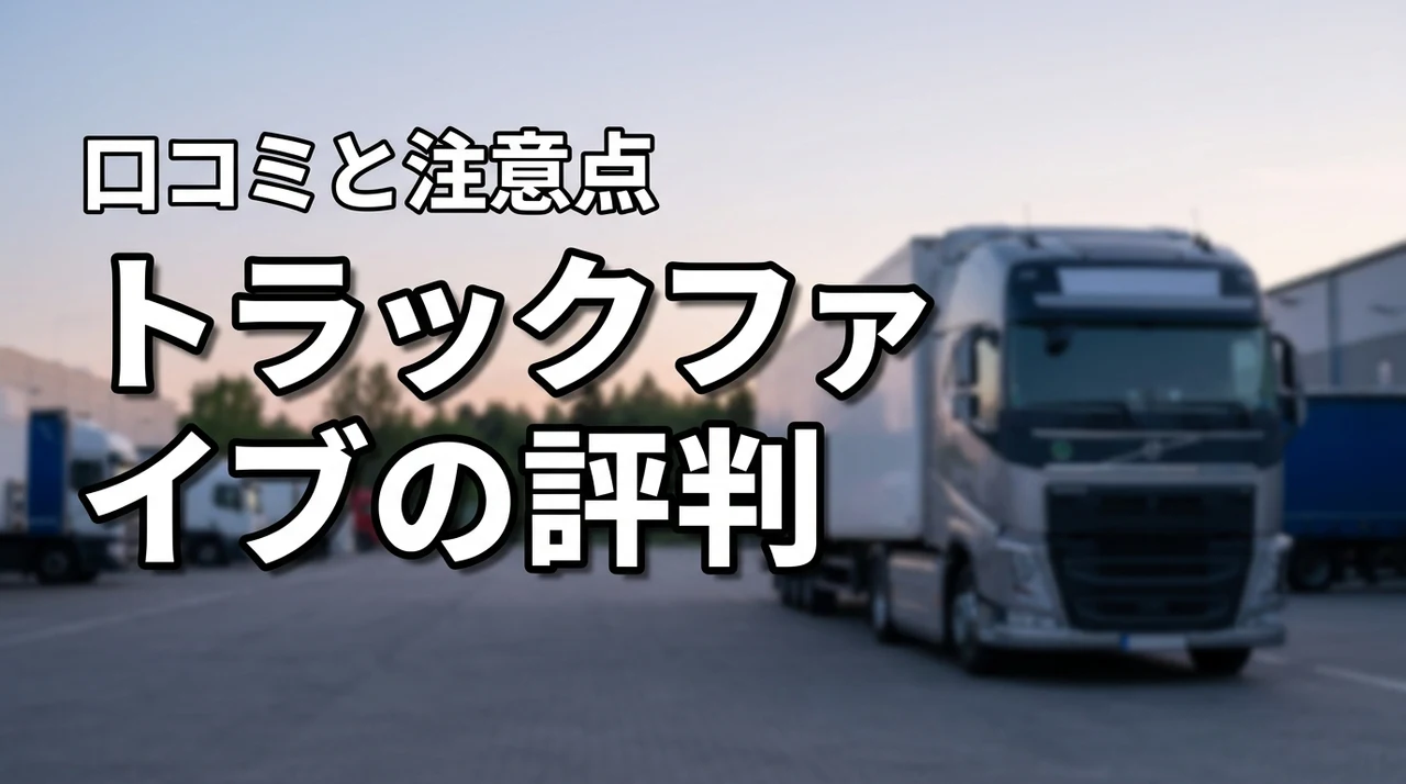 トラックファイブの口コミ・評判は？トラック買取の特徴と注意点を解説